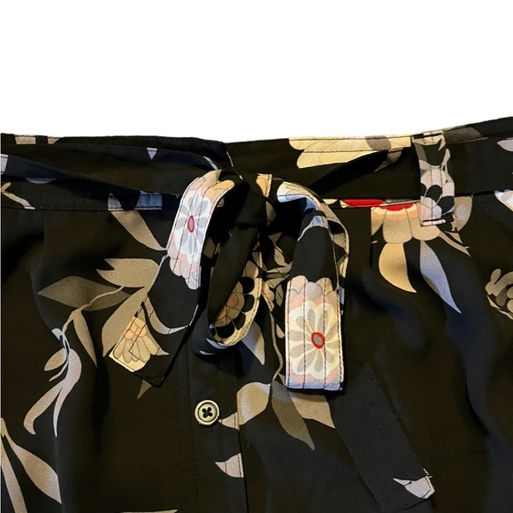 LOFT Black Floral Mini Skirt | Women's S - Picture 2 of 4